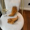 Balmain Heel 9.5cm Uria ankle boots Suede Brown 2022