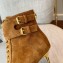 Balmain Heel 9.5cm Uria ankle boots Suede Brown 2022