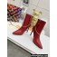 Louis Vuitton Heel 10cm Mansion Ankle Boots Red with Chain 2022