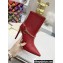 Louis Vuitton Heel 10cm Mansion Ankle Boots Red with Chain 2022