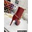Louis Vuitton Heel 10cm Mansion Ankle Boots Red with Chain 2022