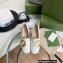Gucci Blonde women's mid-heel pumps 700053 leather White 2022