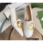 Gucci Blonde women's mid-heel pumps 700053 leather White 2022