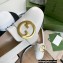 Gucci Blonde women's mid-heel pumps 700053 leather White 2022