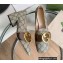 Gucci Blonde women's mid-heel pumps 701711 GG canvas Beige 2022