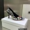 Dior Heel 9.5cm J'Adior Slingback Pumps in Black Embroidered Cotton with Toile de Jouy Pop Motif in Multicolor Beads and Strass 2022