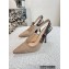 Dior Heel 9.5cm J'Adior Slingback Pumps in Beige Embroidered Jute Canvas 2022