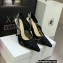 Dior Heel 9.5cm J'Adior Slingback Pumps in Macramé Embroidered Cotton Black 2022