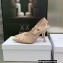 Dior Heel 9.5cm J'Adior Slingback Pumps in Macramé Embroidered Cotton Nude 2022