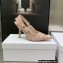 Dior Heel 9.5cm J'Adior Slingback Pumps in Macramé Embroidered Cotton Nude 2022