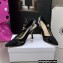 Dior Heel 9.5cm J'Adior Slingback Pumps in Macramé Embroidered Cotton Black 2022