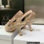Dior Heel 6.5cm J'Adior Slingback Pumps in Macramé Embroidered Cotton Nude 2022