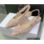 Dior J'Adior Slingback Ballerina Flats in Macramé Embroidered Cotton Nude 2022