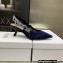 Dior Heel 6.5cm J'Adior Slingback Pumps in Macramé Embroidered Cotton Blue 2022