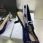 Dior Heel 6.5cm J'Adior Slingback Pumps in Macramé Embroidered Cotton Blue 2022