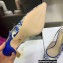 Dior Heel 9.5cm J'Adior Slingback Pumps in Bright Blue Toile de Jouy Embroidered Cotton 2022