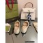 Gucci leather ballet flats with Horsebit and chain 621161 White 2022