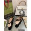 Gucci leather Slingbacks with Horsebit and chain Black 2022