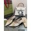 Gucci leather Slingbacks with Horsebit and chain White 2022