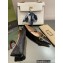Gucci leather ballet flats with Horsebit and chain 621161 GG Embossed Black 2022
