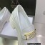 Dior Heel 5.5cm Brushed Calfskin Code Loafers White 2022