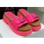 Dior Diorquake Strap Slides Sandals in Calfskin Bright Pink 2022