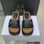 Dior Diorquake Strap Slides Sandals in Calfskin Black 2022