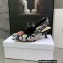 Dior Heel 6.5cm J'Adior Slingback Pumps in Black Multicolor Embroidered Cotton with Toile de Jouy Pop Motif 2022