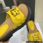 Dior Diorquake Strap Slides Sandals in Calfskin Yellow 2022