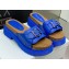 Dior Diorquake Strap Slides Sandals in Calfskin Blue 2022