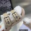 Dior Diorquake Strap Sandals in Calfskin and Shearling Beige 2022