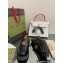 Gucci lug sole Loafers Brushed Leather Black with Double G 2022