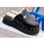 Dior Diorquake Clog in Calfskin and Shearling Black 2022