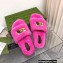 Gucci x The North Face shearling slides Fuchsia 2022