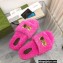 Gucci x The North Face shearling slides Fuchsia 2022