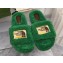 Gucci x The North Face shearling slides Green 2022