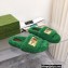 Gucci x The North Face shearling slides Green 2022