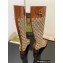 Gucci Logo buckle GG knee-high boots ‎678278 Beige 2022