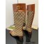 Gucci Logo buckle GG knee-high boots ‎678278 Beige 2022
