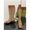 Gucci Logo buckle GG knee-high boots ‎678278 Beige 2022