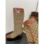 Gucci Logo buckle GG knee-high boots ‎678278 Beige 2022