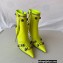 Balenciaga Arena lambskin Cagole Booties Neon Yellow 2022