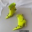 Balenciaga Arena lambskin Cagole Booties Neon Yellow 2022