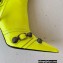 Balenciaga Arena lambskin Cagole Booties Neon Yellow 2022