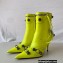 Balenciaga Arena lambskin Cagole Booties Neon Yellow 2022