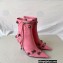 Balenciaga Arena lambskin Cagole Booties Pink 2022