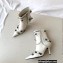 Balenciaga Arena lambskin Cagole Booties White 2022
