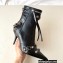 Balenciaga Arena lambskin Cagole Booties Black 2022