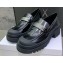 Dior Heel 5.5cm Brushed Calfskin Code Loafers Black 2022