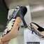 Dior Heel 9.5cm J'Adior Slingback Pumps in Black Multicolor Embroidered Cotton with Toile de Jouy Pop Motif 2022